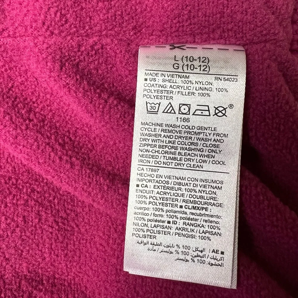 Old Navy Girls Pink Puffer Vests Size 10-12 Large